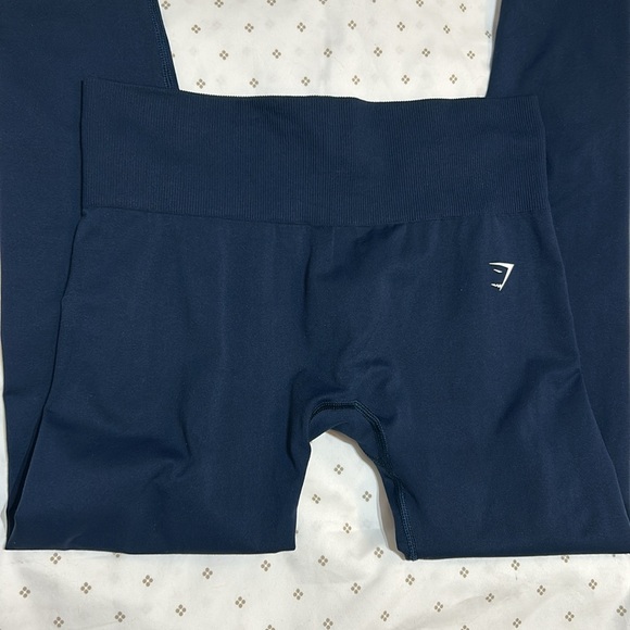 GYM SHARK Navy Blue Leggings Size Medium (Guestimate) - Picture 3 of 5
